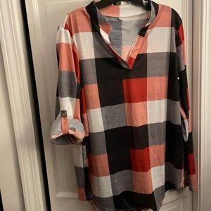 Plaid tunic